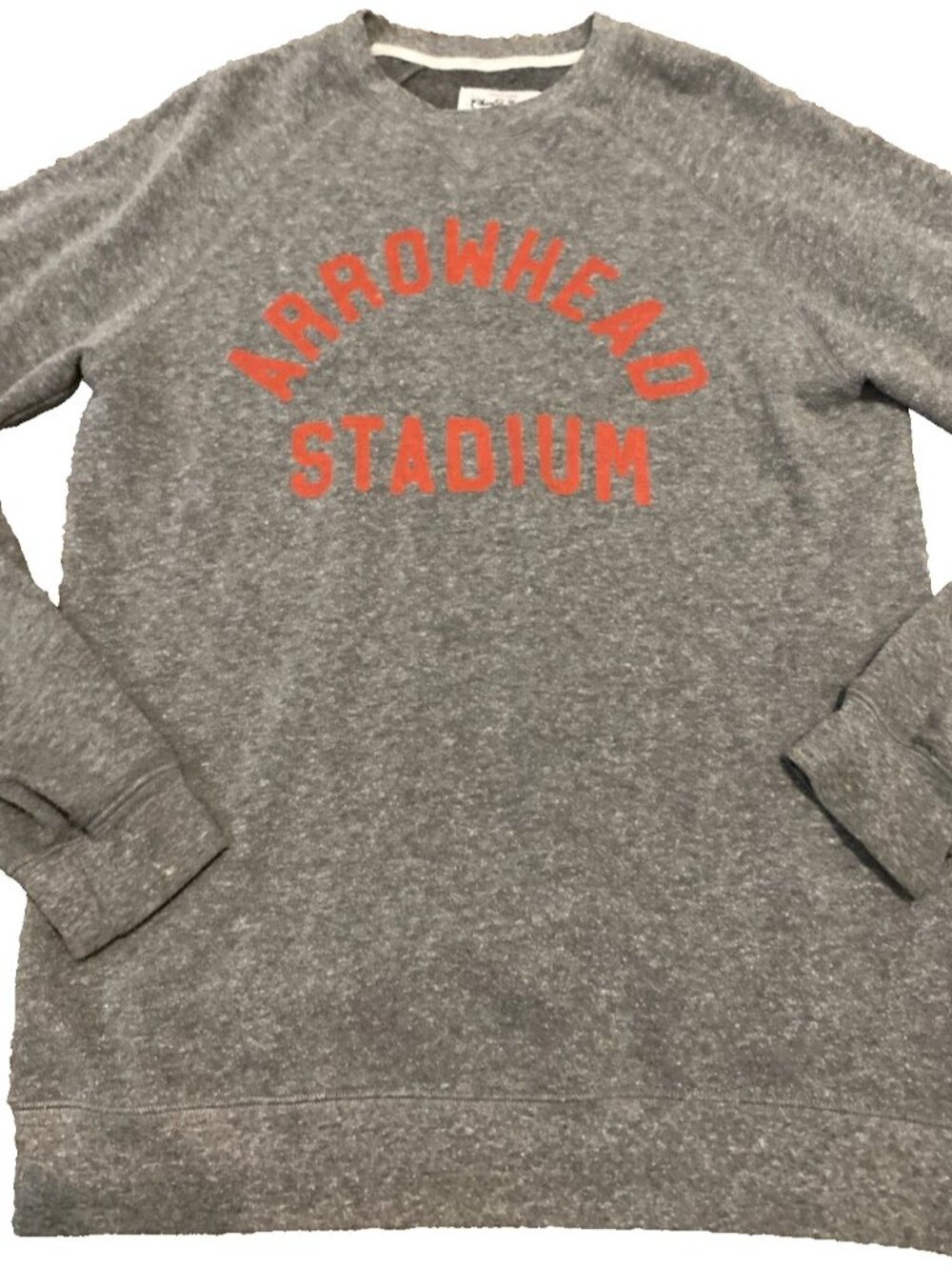 Charlie Hustle Arrowhead Stadium Crewneck Sweatshirt Womens Small Charcoal KC